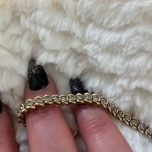 2ct diamond 14k yellow gold tennis bracelet